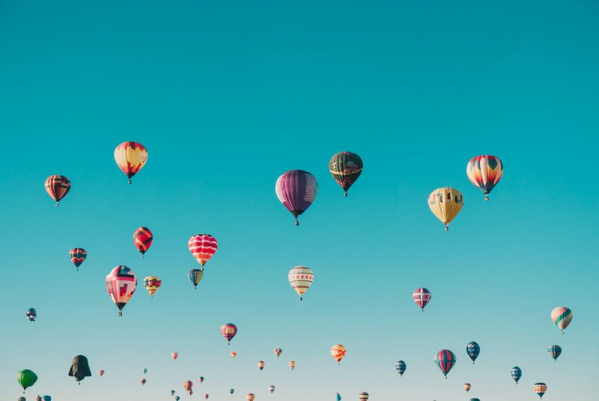 Balloons in the sky